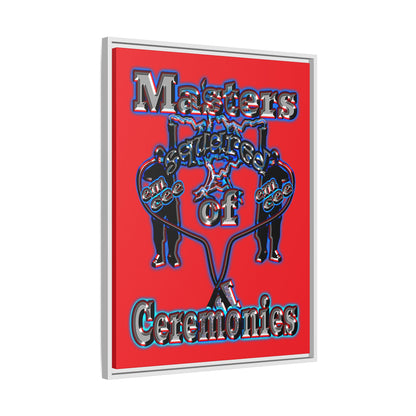 em cee squared - framed canvas art (red)
