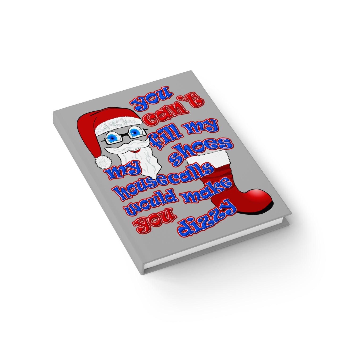 santa's shoes - journal-blank (light grey)