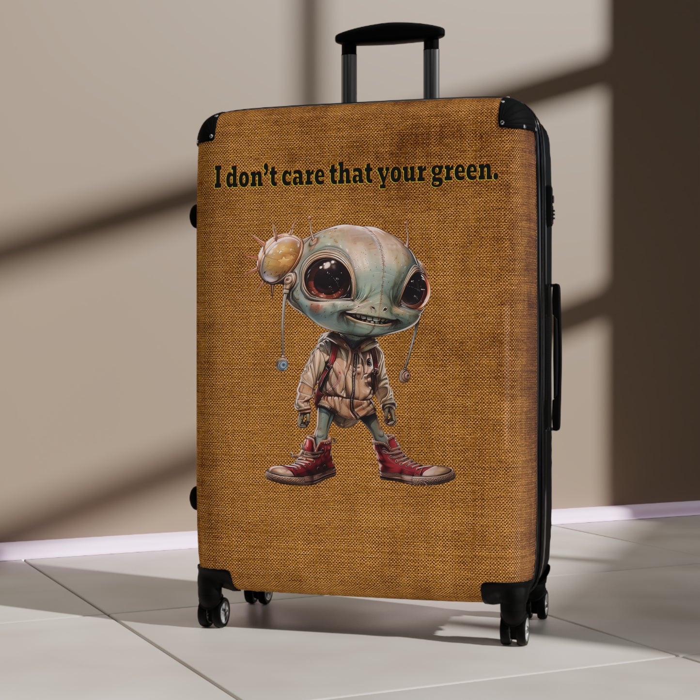 I don't care that your green - Suitcase (brown papyrus)