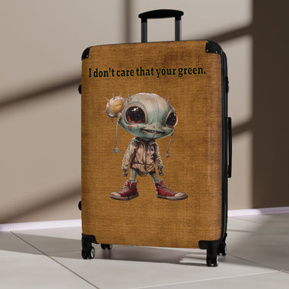 I don't care that your green - Suitcase (brown papyrus)