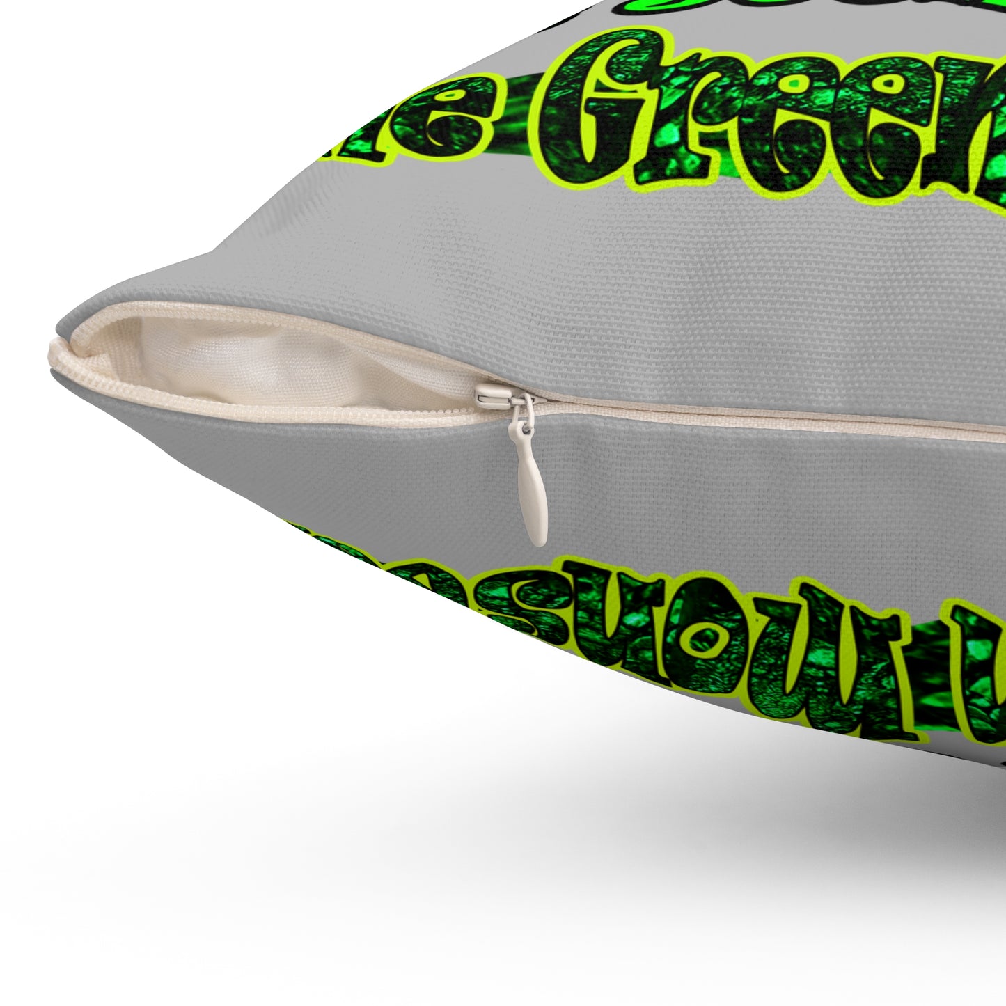 christmas spirits of boston - Spun Polyester Square Pillow - (light grey)