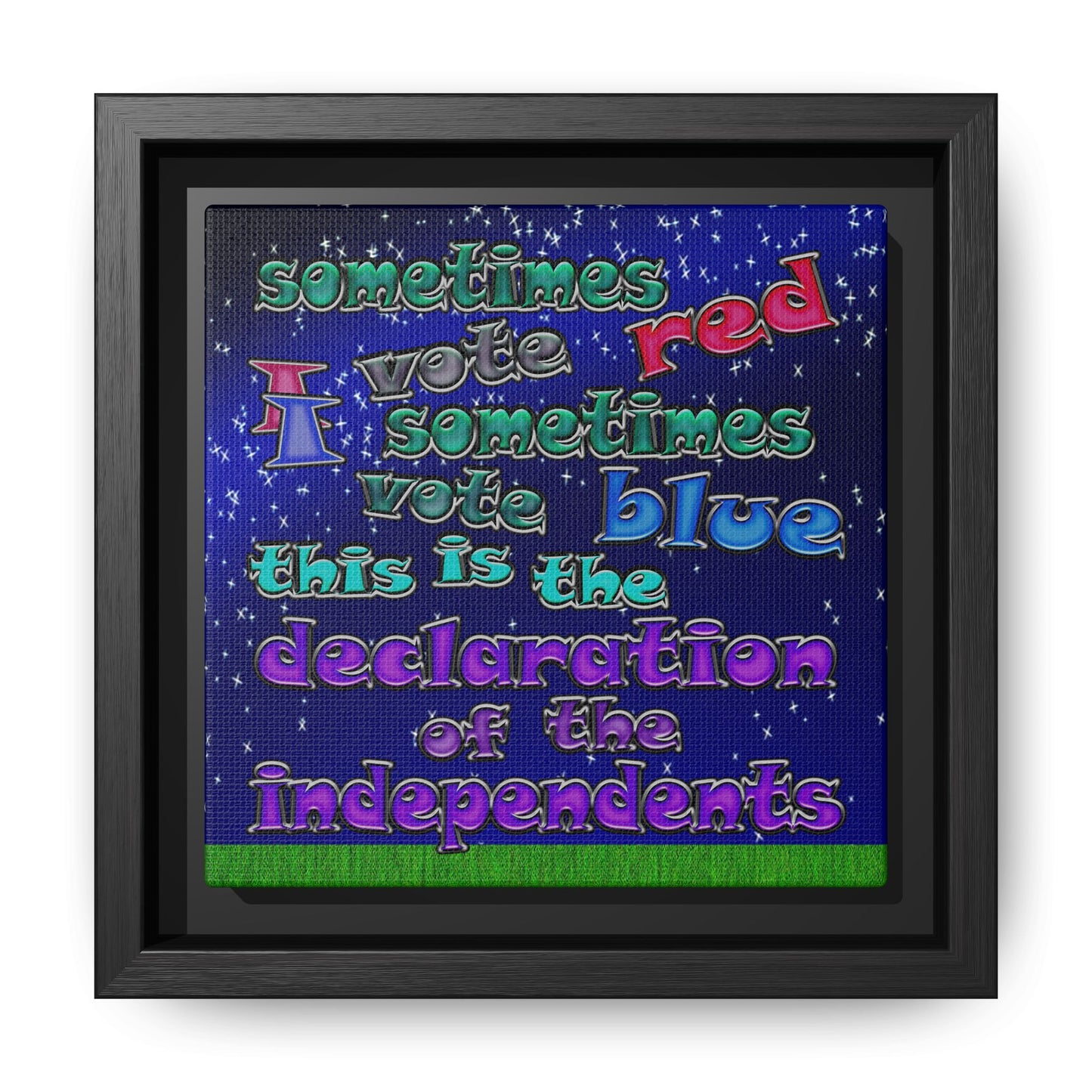 declaration of the independents - framed canvas art ('snoops' background)