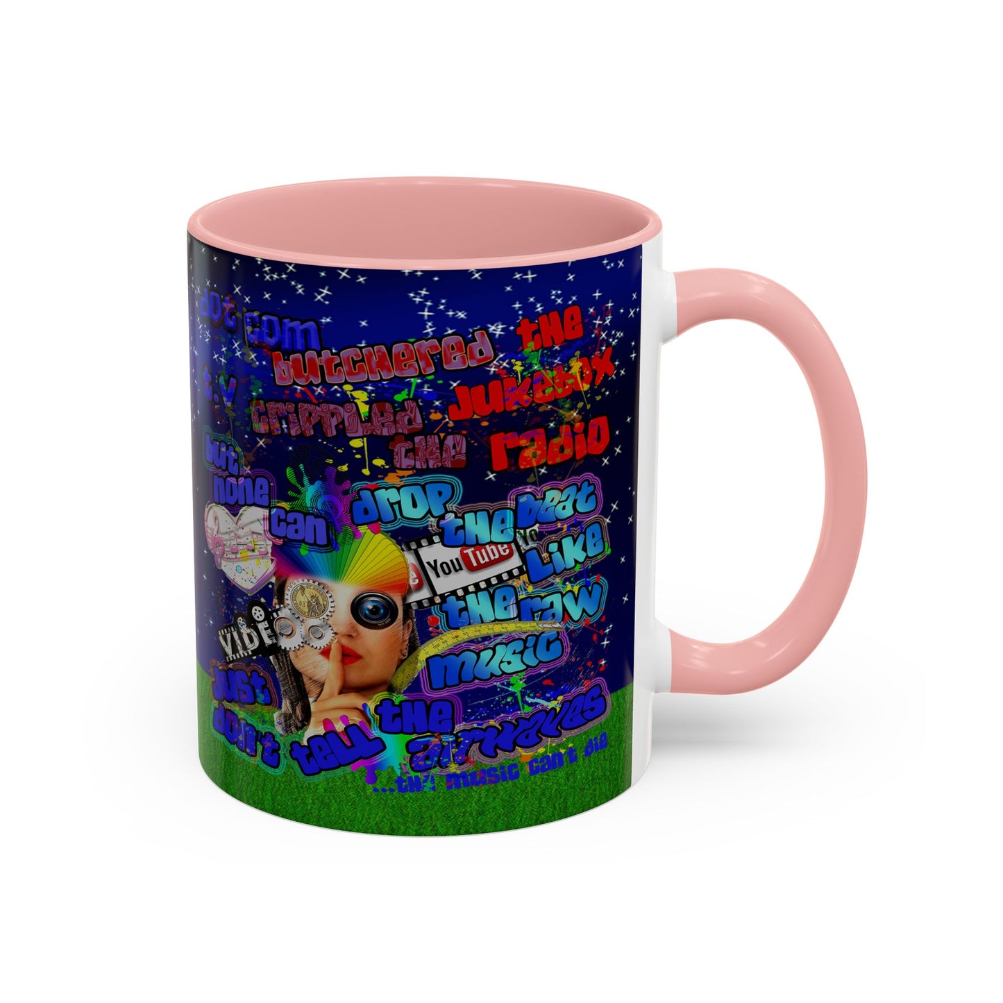 drop the beat - Accent Mug ('snoops' background)