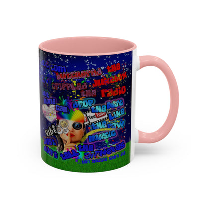 drop the beat - Accent Mug ('snoops' background)