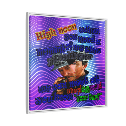 high noon - framed canvas art (purple wave)
