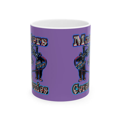 em cee squared - White Mug (light purple)