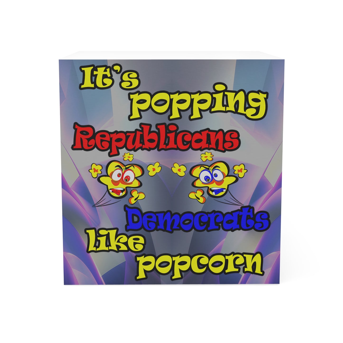 popping like popcorn - note cube (grey-pink wave)