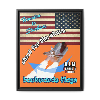 shoot for the stars - framed canvas art (crusta)