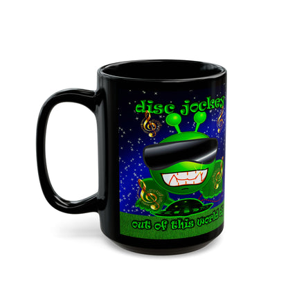 disc jockey - Black Mug ('snoops' background)