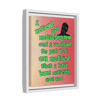 noticed you noticing - framed canvas art (yellow-orange wave)