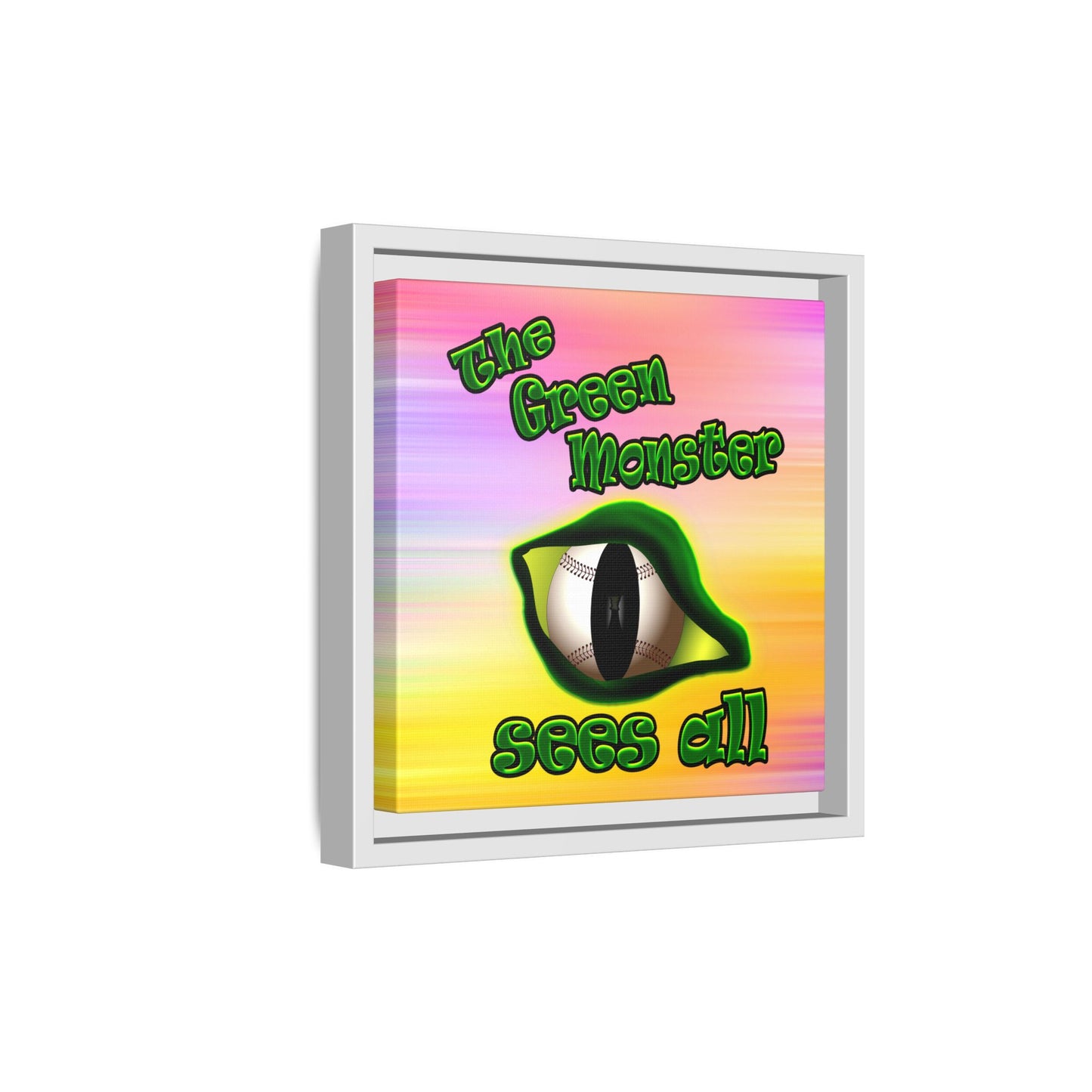 green monster - framed canvas art (color blur)