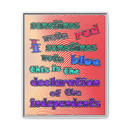 declaration of the independents - framed canvas art (yellow-orange wave)