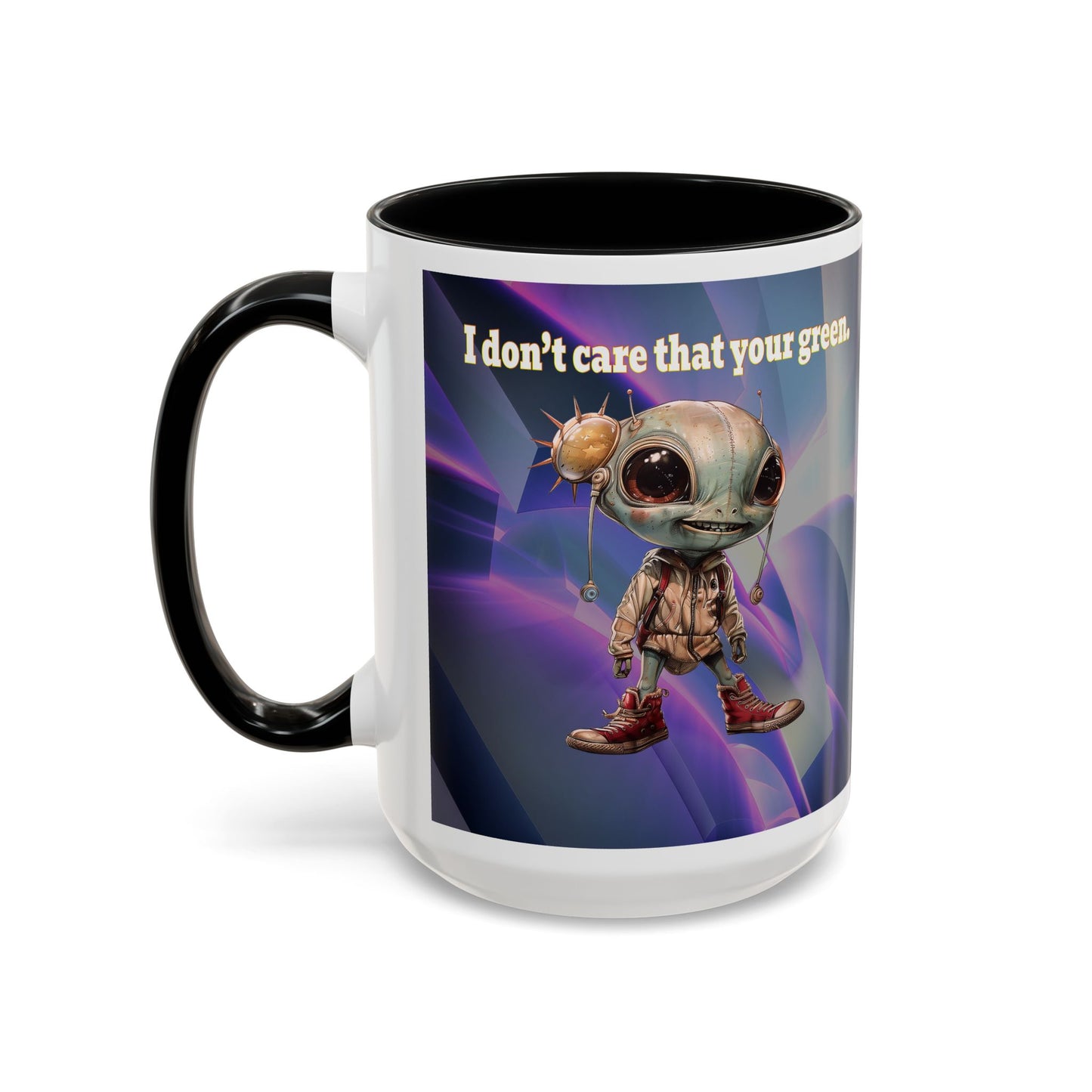 I don't care that your grey - Accent Mug (grey-pink wave)