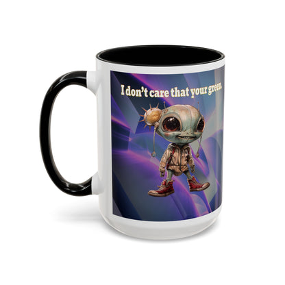 I don't care that your grey - Accent Mug (grey-pink wave)