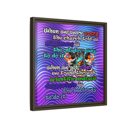 doggystyle - framed canvas art (purple wave)