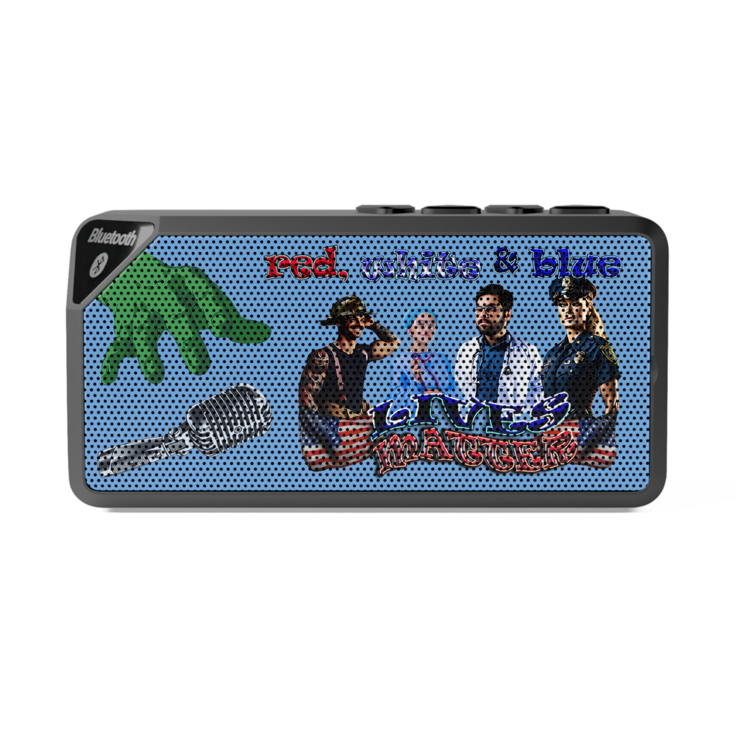 rw&b lives matter - Jabba Bluetooth Speaker (light blue)
