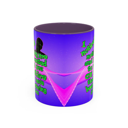 noticed you noticing - Accent Mug (purple-pink wave)