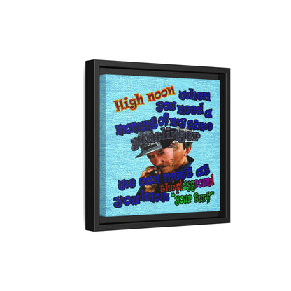 high noon - framed canvas art (faded blue)