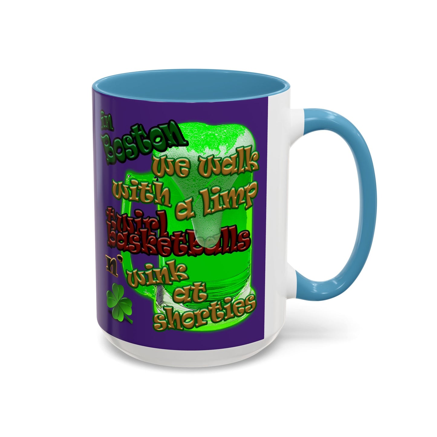 celtics logo - Accent Mug (purple)