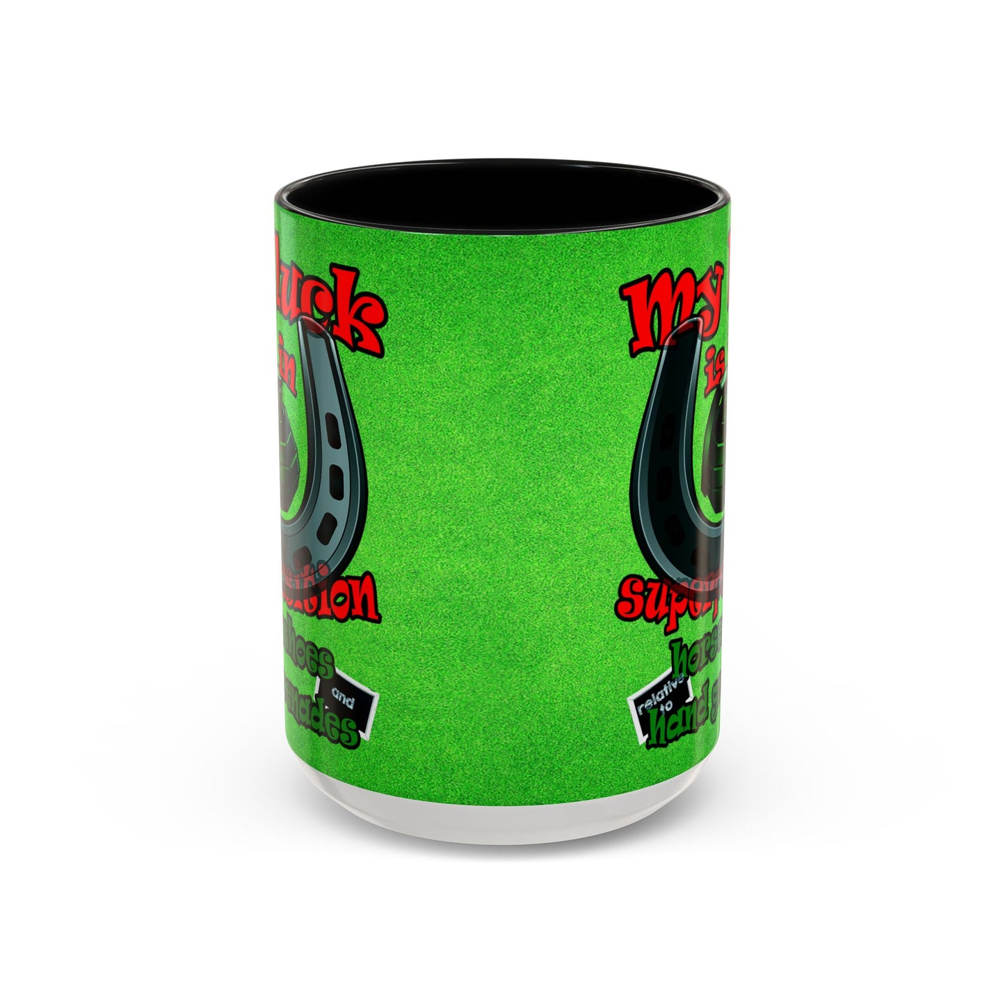 my luck - Accent Mug (green turf)