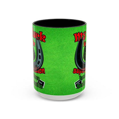 my luck - Accent Mug (green turf)