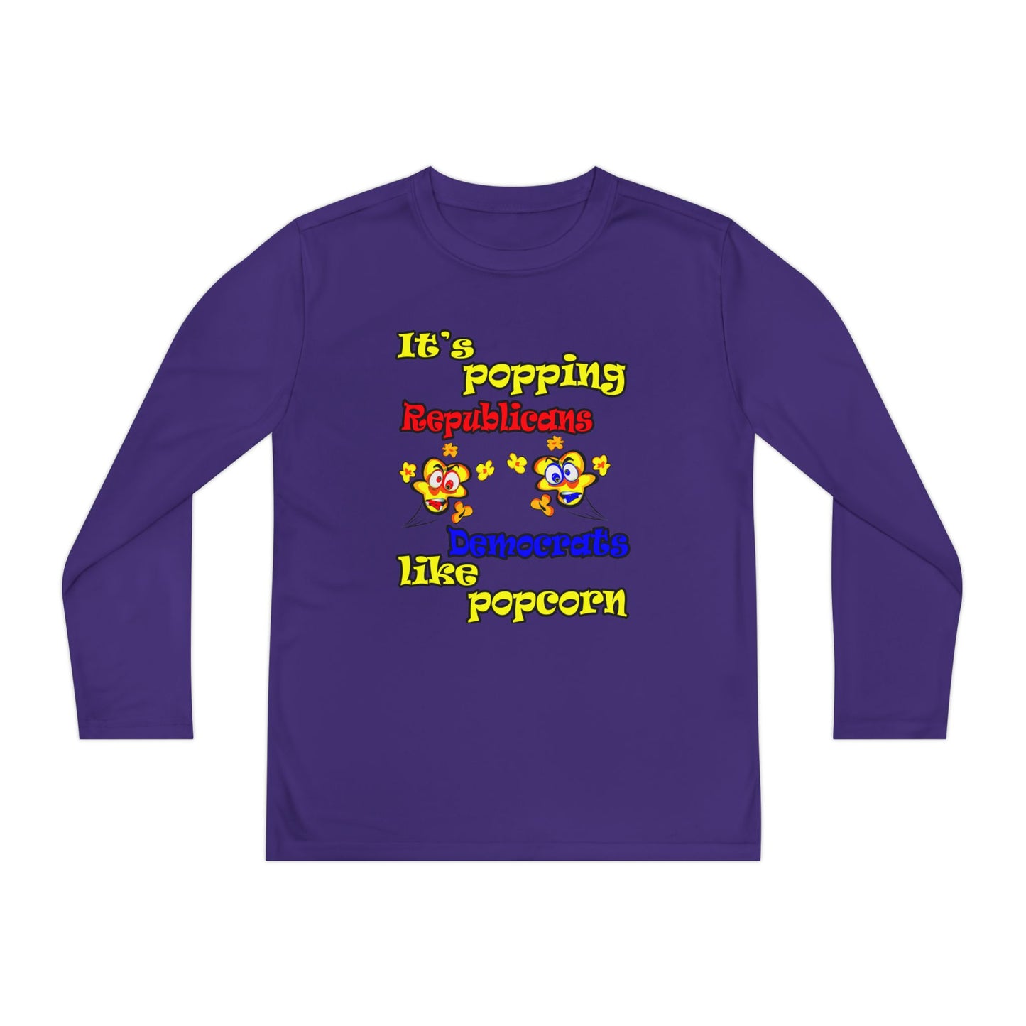 popping like popcorn - Youth Long Sleeve Competitor Tee