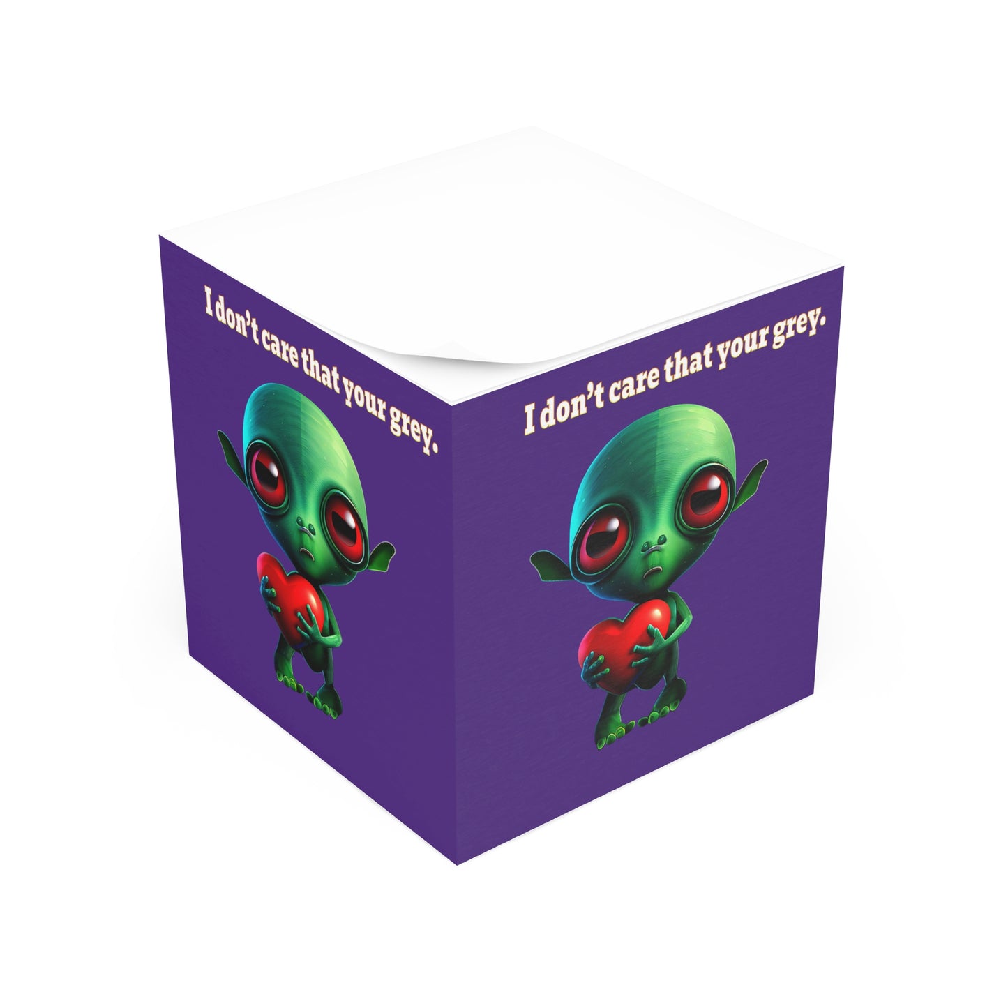 I don't care that your grey - note cube (purple)