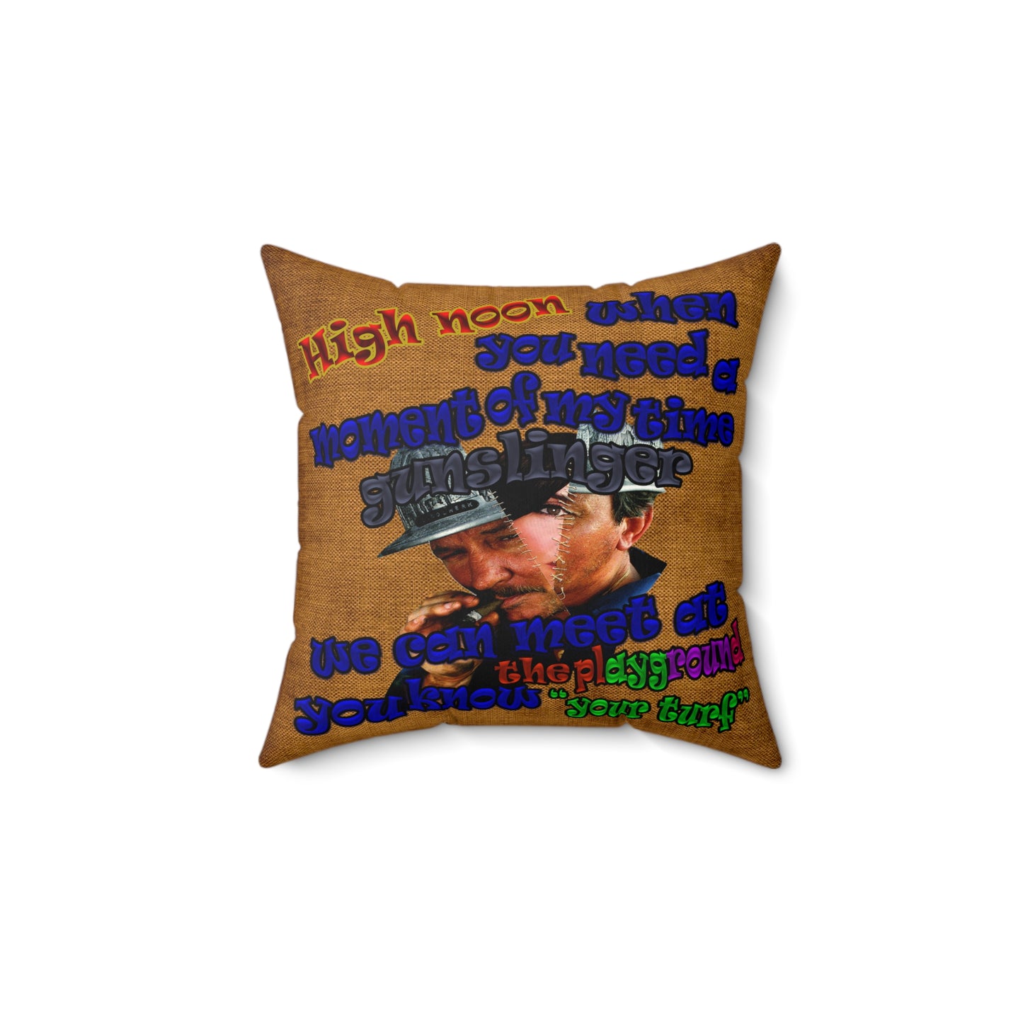 high noon - Spun Polyester Square Pillow - (dichromatic brown papyrus)