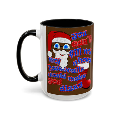 santa's shoes - Accent Mug (brown)