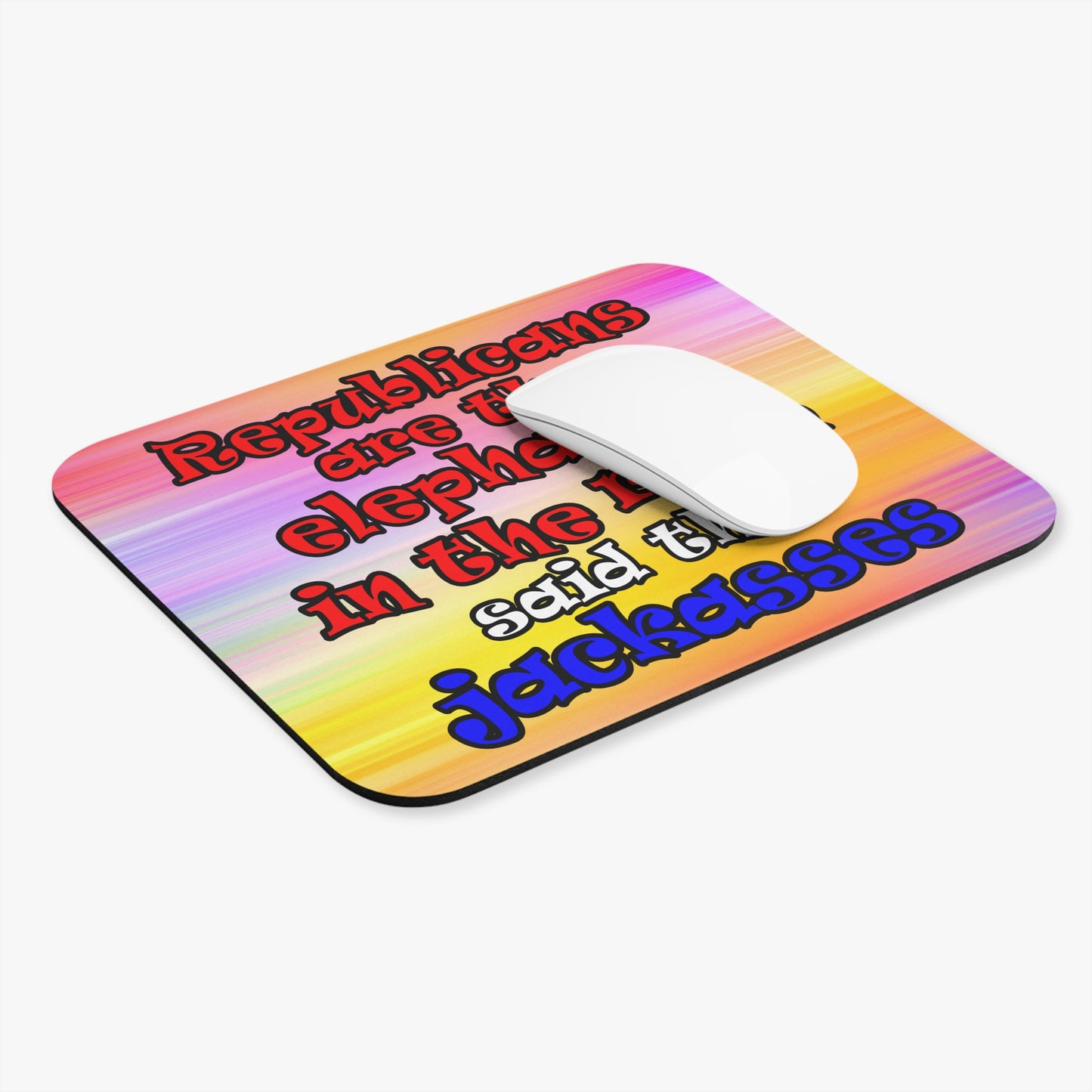 donkeys and elephants - Mouse Pad (Rectangle) (color blur)