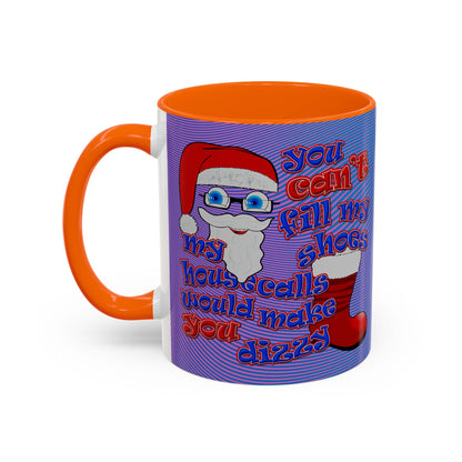 santa's shoes - Accent Mug (light blue-purple wave)