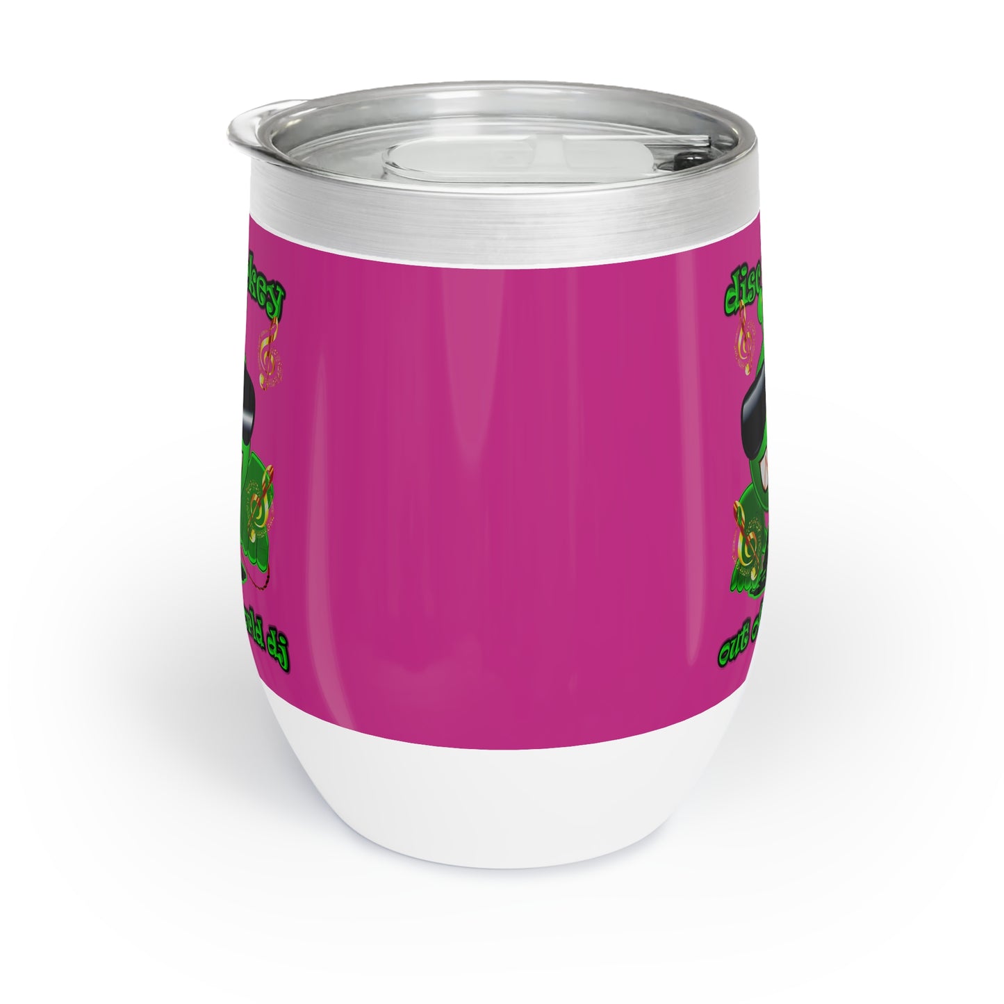 disc jockey - Chill Wine Tumbler (pink)