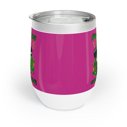 disc jockey - Chill Wine Tumbler (pink)