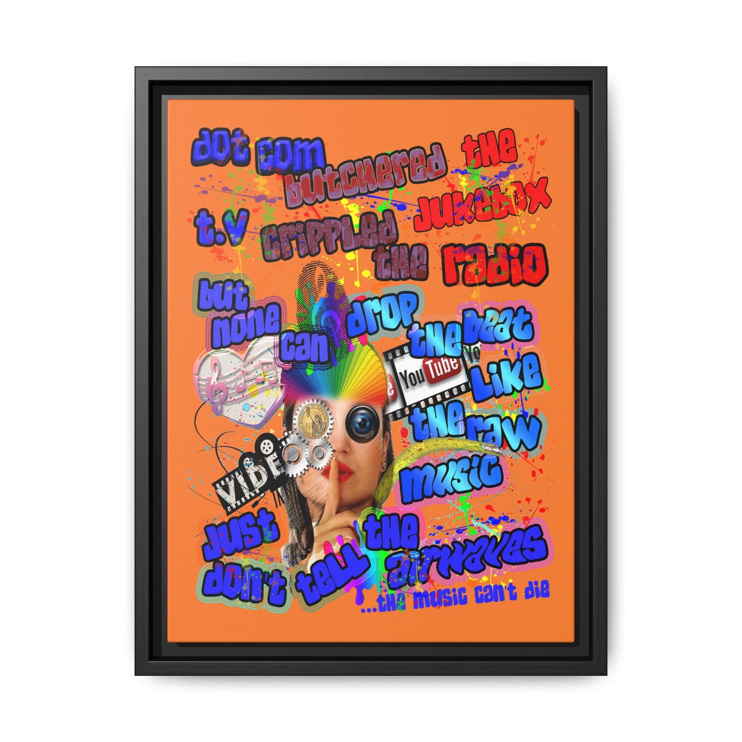 drop the beat - framed canvas art (crusta)