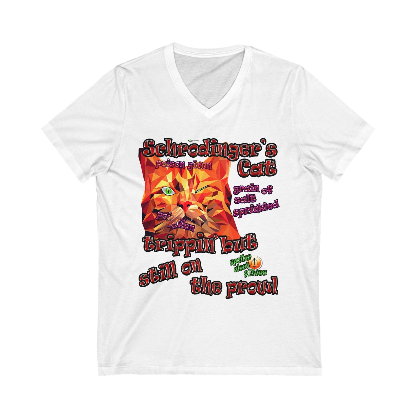 schrodinger's cat - Unisex Jersey Short Sleeve V-Neck Tee