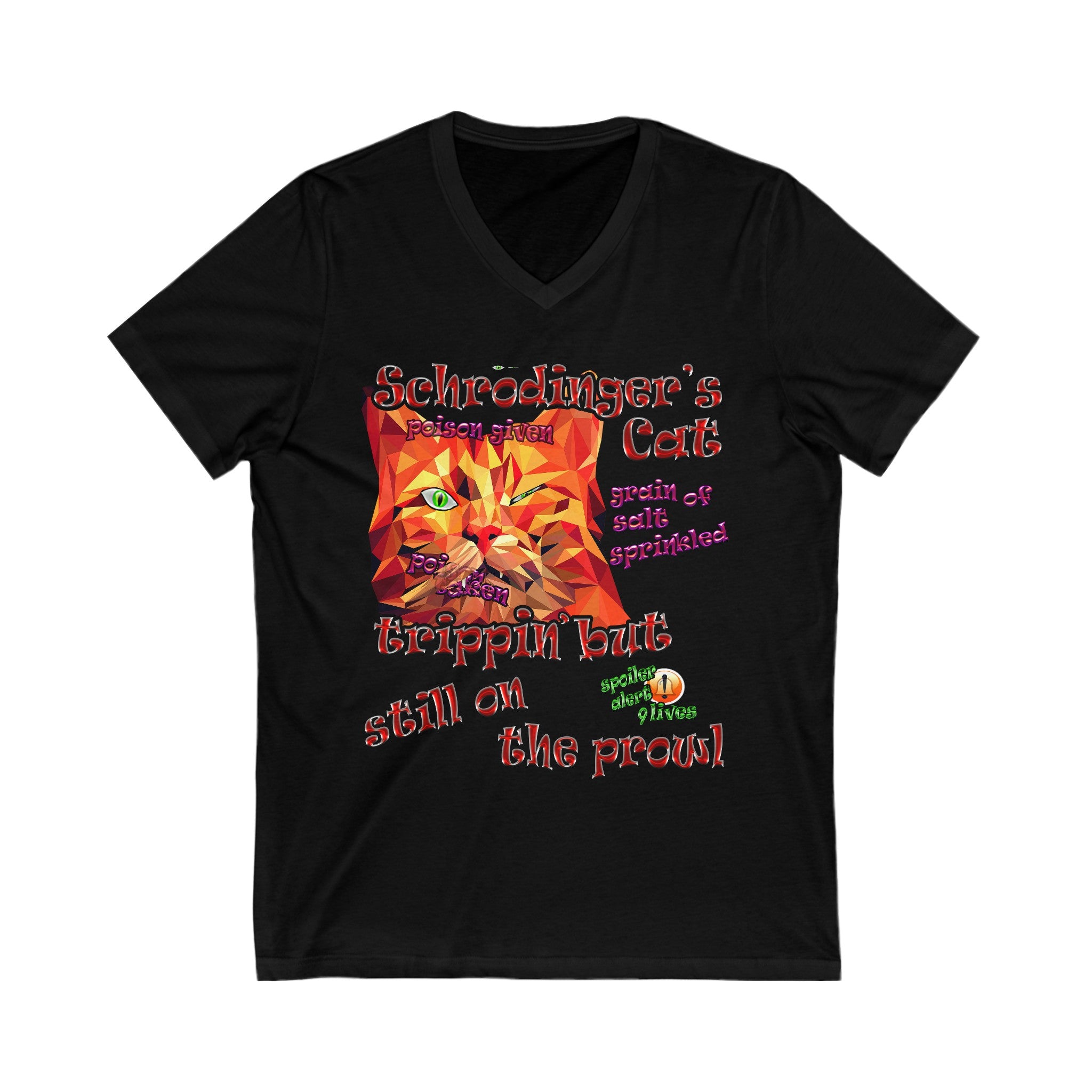 schrodinger's cat - Unisex Jersey Short Sleeve V-Neck Tee