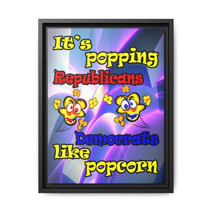 popping like popcorn - framed canvas art (grey-pink wave)