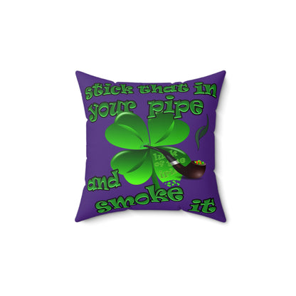 celtics logo - Spun Polyester Square Pillow - (purple)