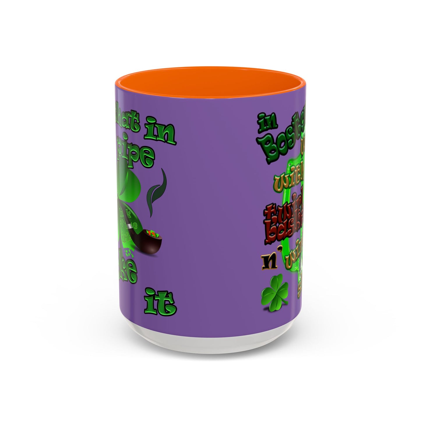 celtics logo - Accent Mug (light purple)