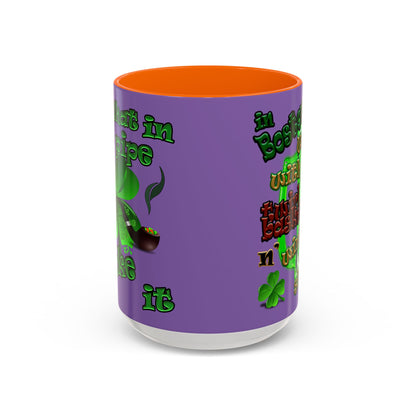 celtics logo - Accent Mug (light purple)