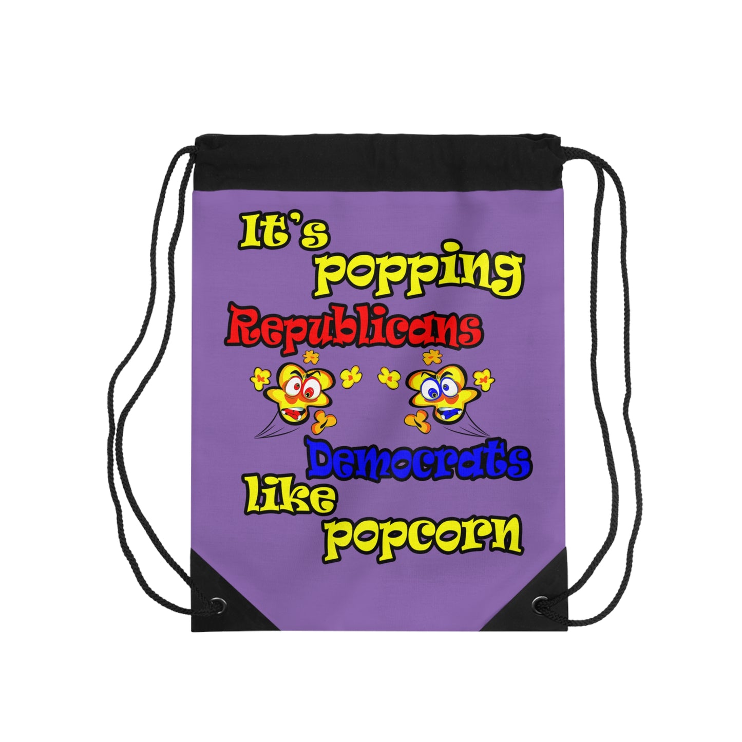 popping like popcorn - Drawstring Bag (light purple)