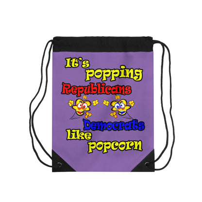 popping like popcorn - Drawstring Bag (light purple)