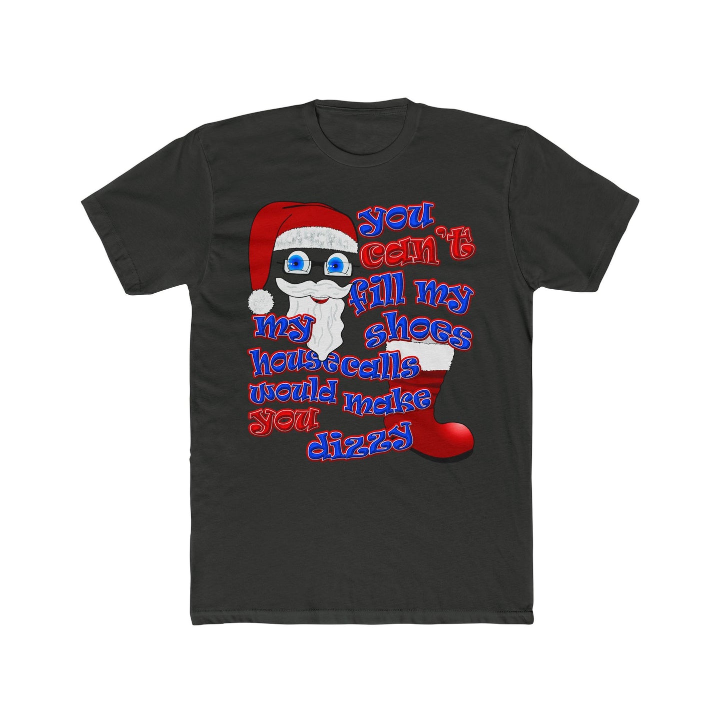 santa's shoes - Men's Cotton Crew Tee
