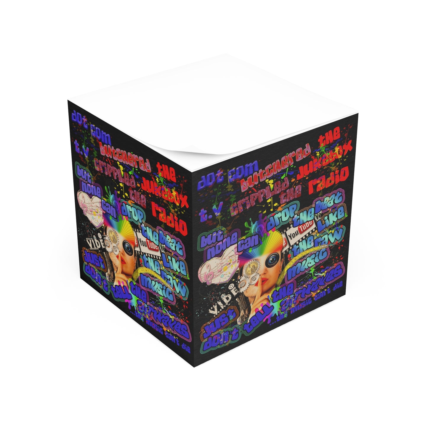 drop the beat - note cube (black)