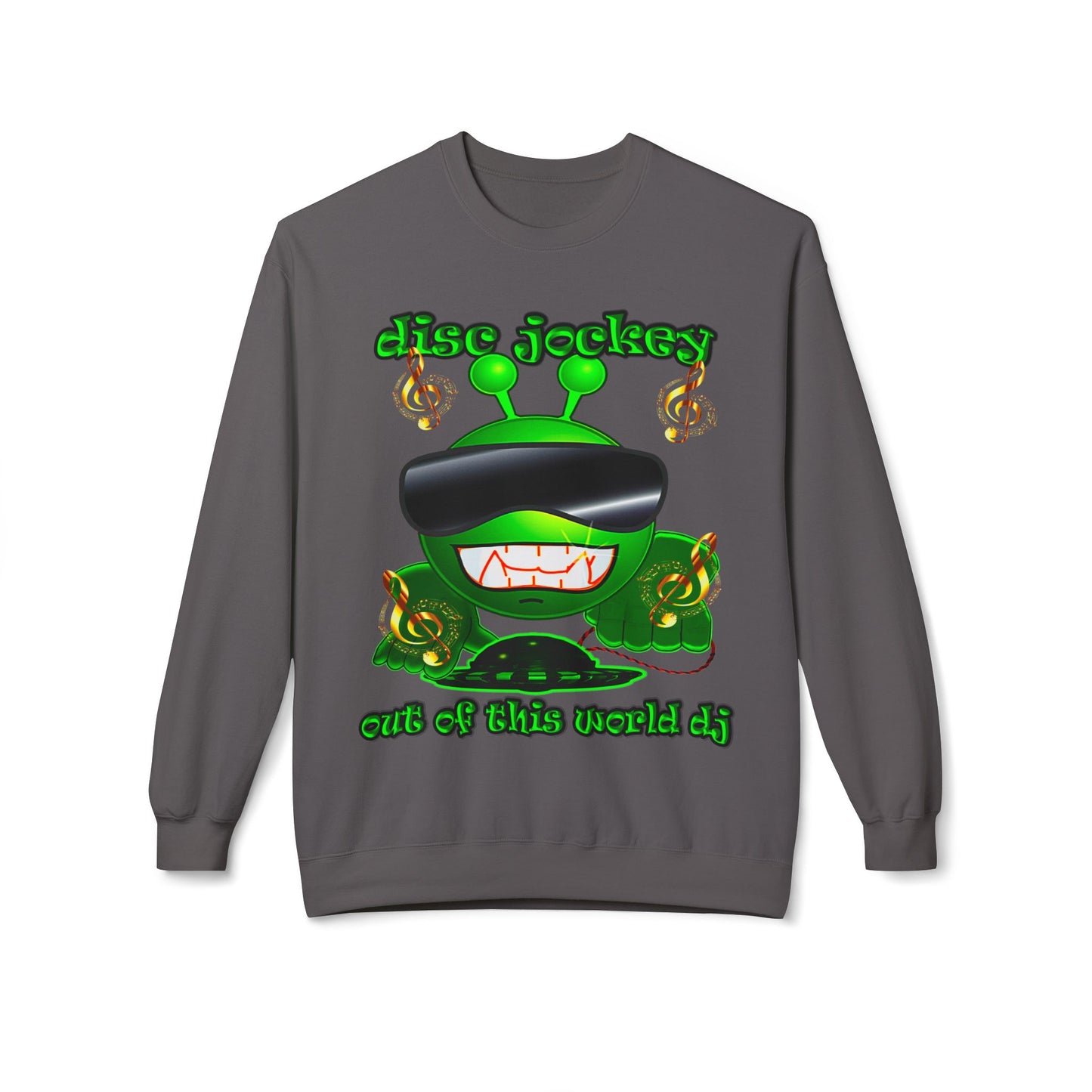 disc jockey - Unisex Midweight Softstyle Fleece Crewneck Sweatshirt