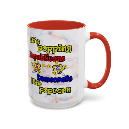 popping like popcorn - Accent Mug (white marble)