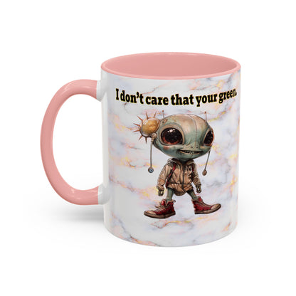 I don't care that your grey - Accent Mug (white marble)