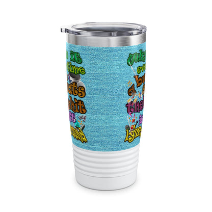 the bum's shit - Ringneck Tumbler, 20oz (faded blue)