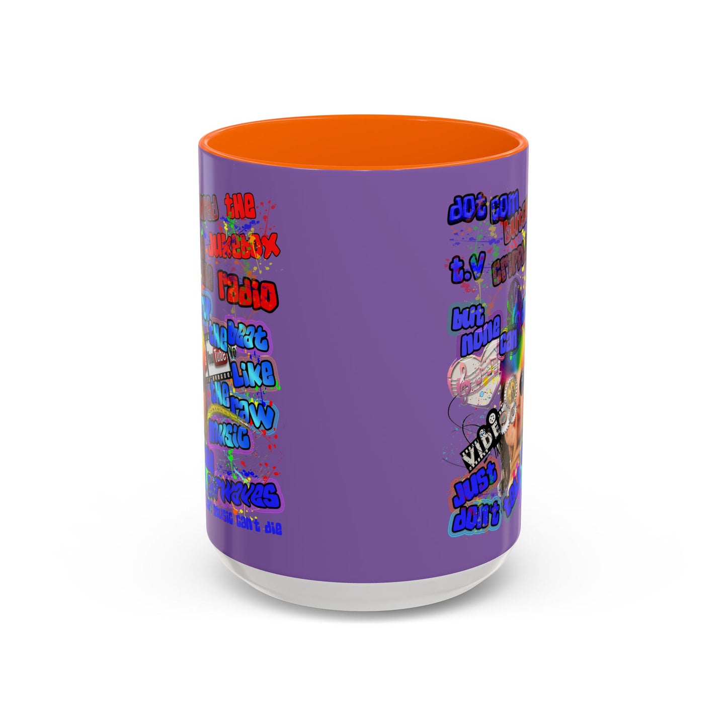 drop the beat - Accent Mug (light purple)
