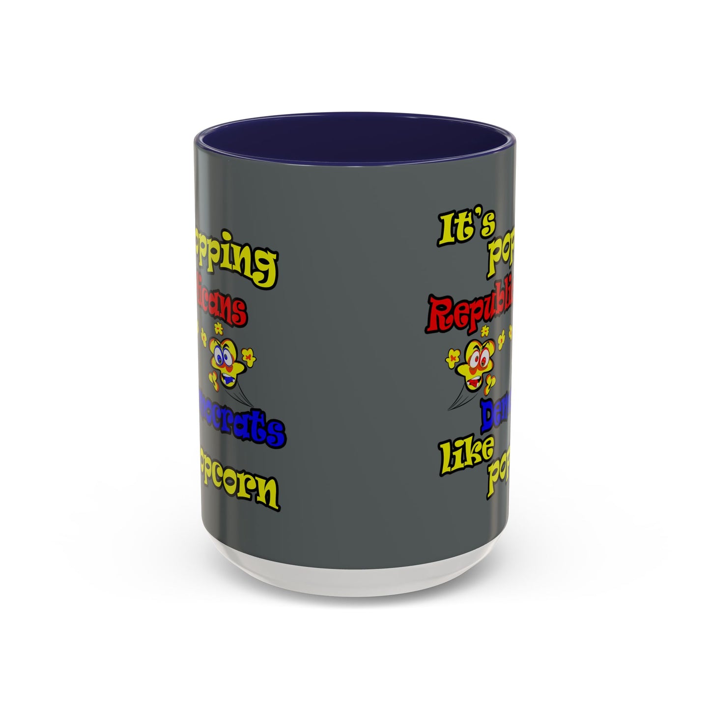 popping like popcorn - Accent Mug (dark grey)